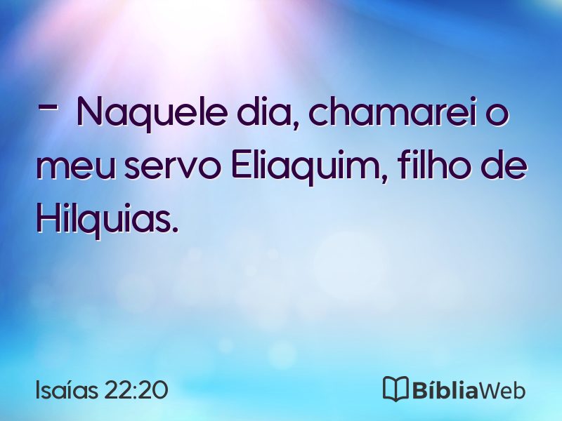 Isaías 22:20 em imagem para compartilhar