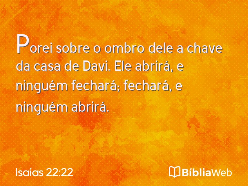 Isaías 22:22 em imagem para compartilhar