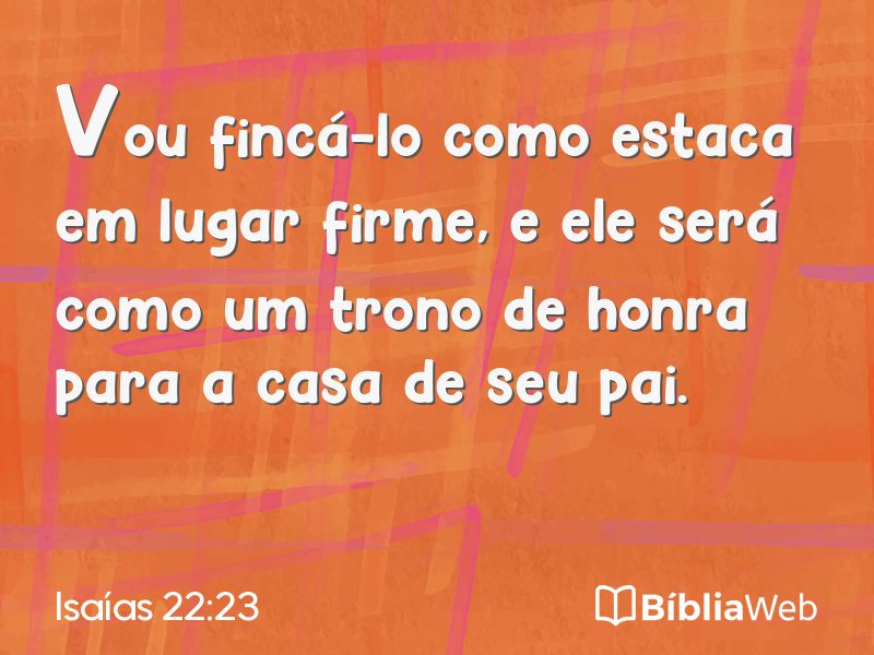 Isaías 22:23 em imagem para compartilhar