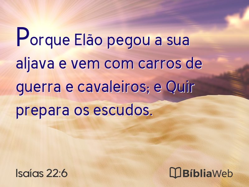 Isaías 22:6 em imagem para compartilhar