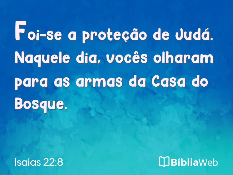 Isaías 22:8 em imagem para compartilhar