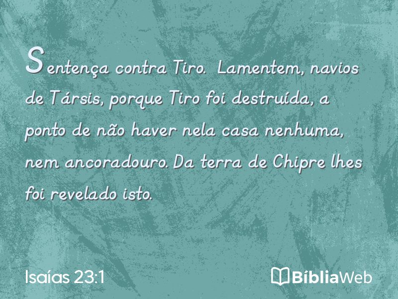 Isaías 23:1 em imagem para compartilhar