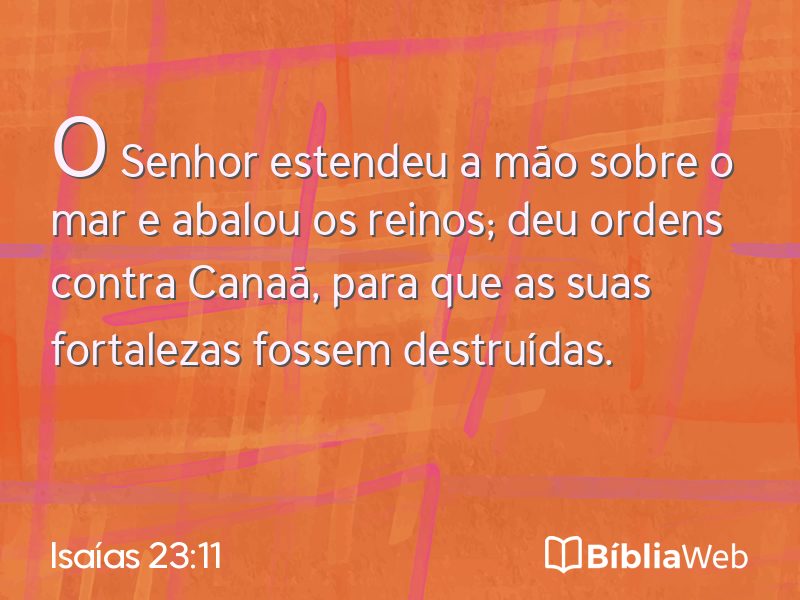 Isaías 23:11 em imagem para compartilhar