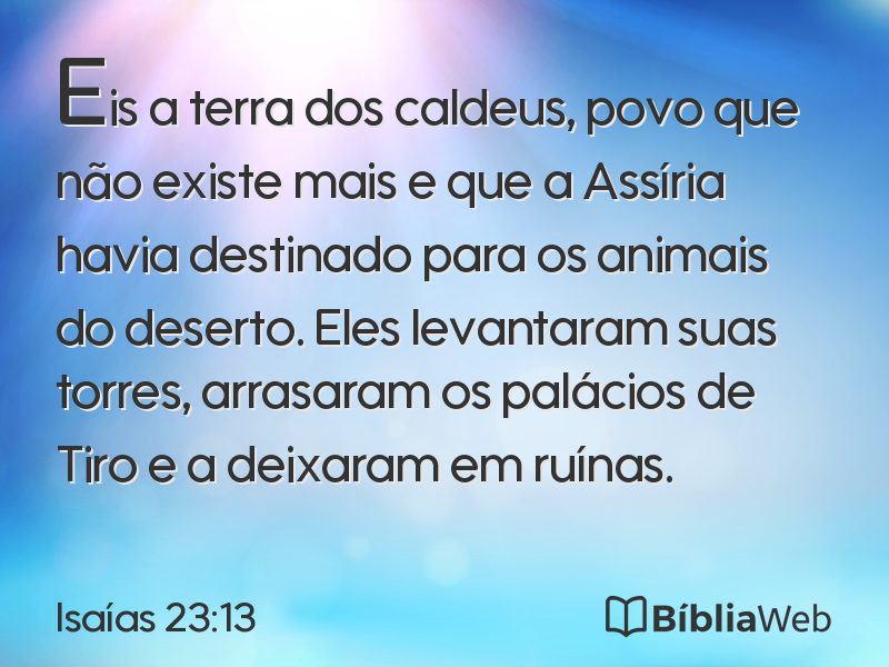Isaías 23:13 em imagem para compartilhar