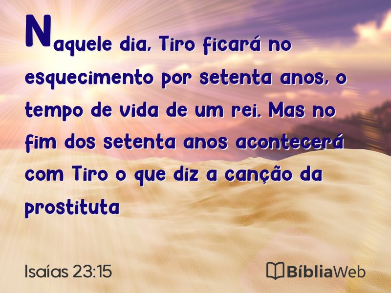 Isaías 23:15 em imagem para compartilhar