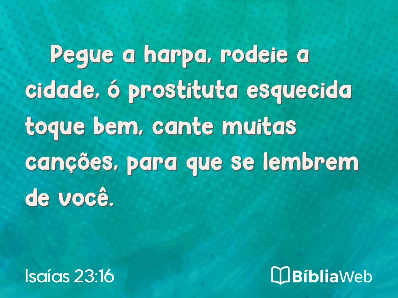 Isaías 23:16 em imagem para compartilhar