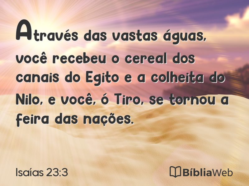 Isaías 23:3 em imagem para compartilhar