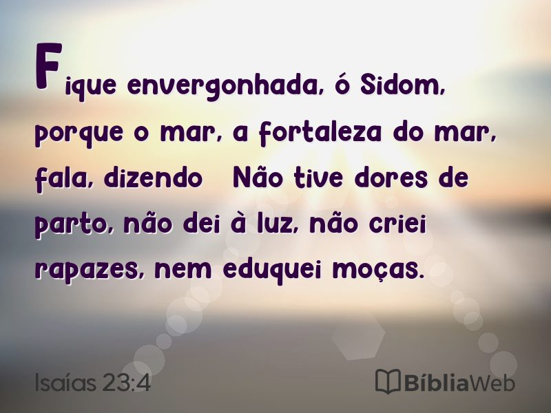 Isaías 23:4 em imagem para compartilhar