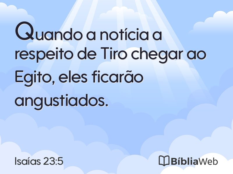 Isaías 23:5 em imagem para compartilhar