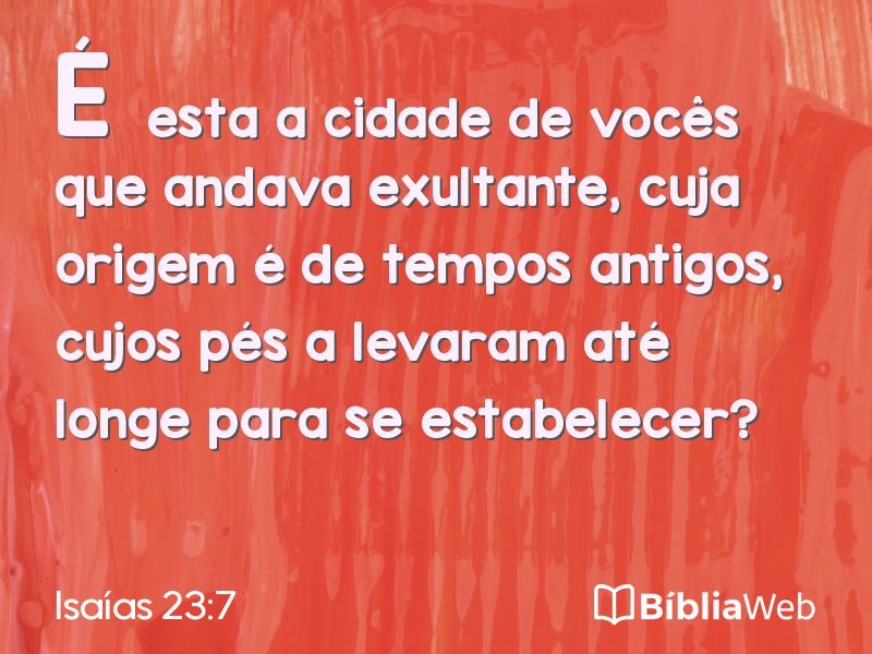 Isaías 23:7 em imagem para compartilhar