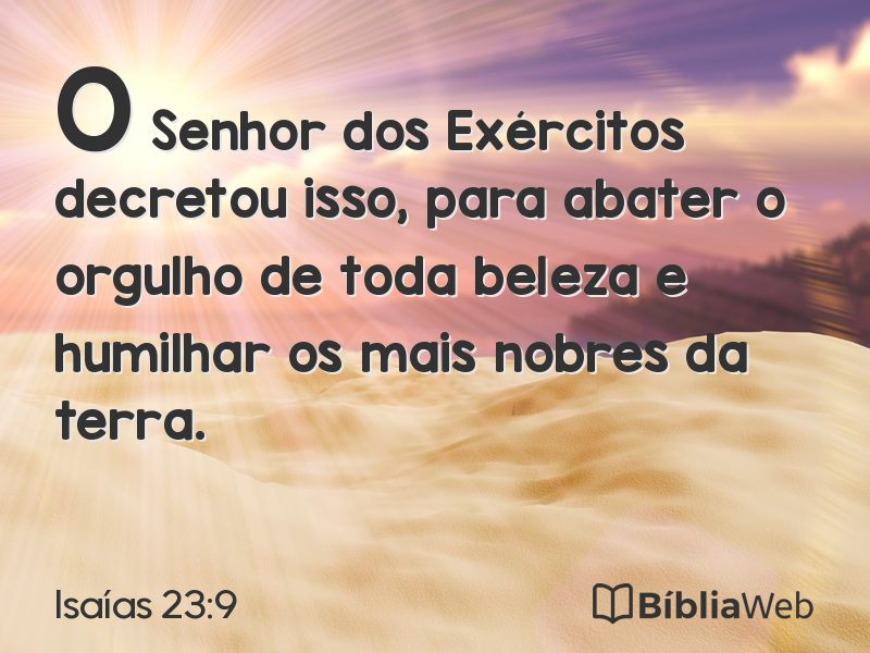 Isaías 23:9 em imagem para compartilhar