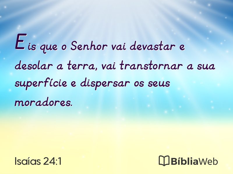Isaías 24:1 em imagem para compartilhar