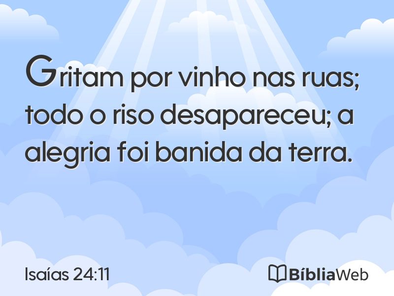Isaías 24:11 em imagem para compartilhar