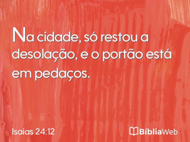 Isaías 24:12 em imagem para compartilhar