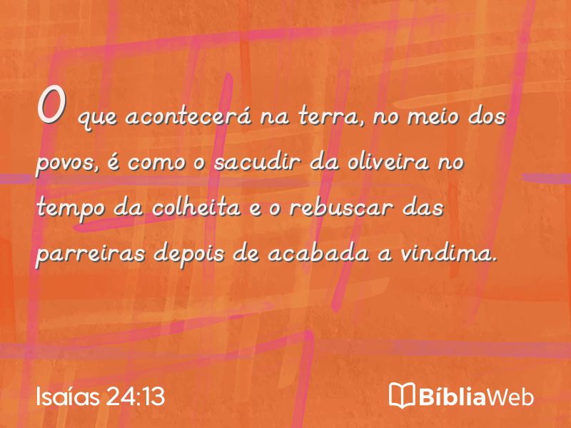 Isaías 24:13 em imagem para compartilhar