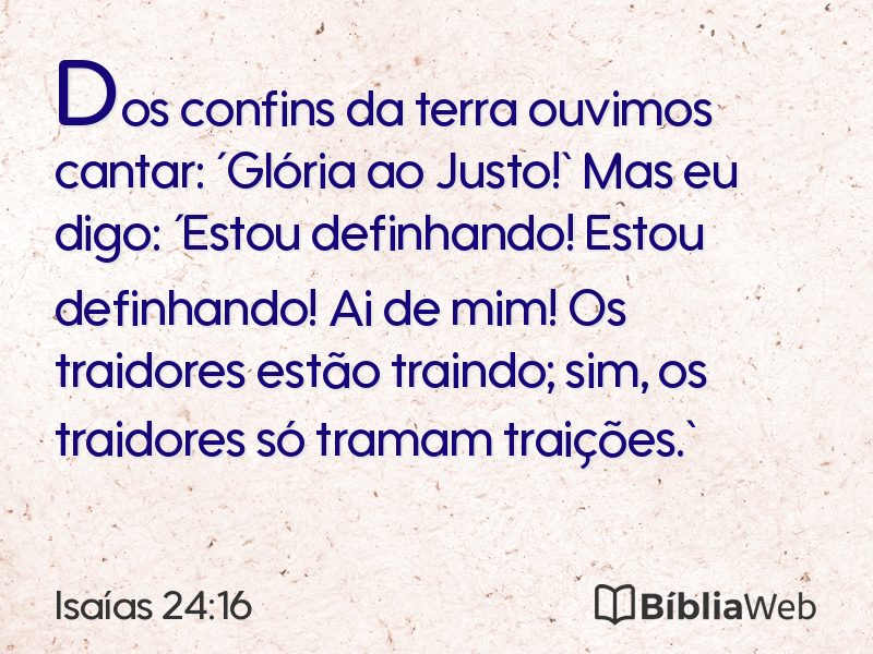 Isaías 24:16 em imagem para compartilhar