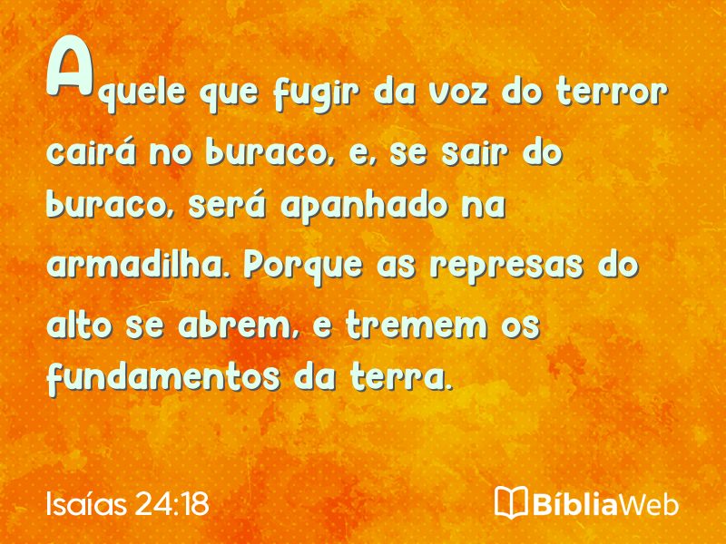 Isaías 24:18 em imagem para compartilhar