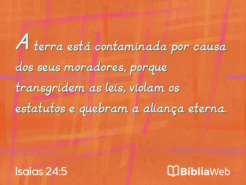 Isaías 24:5 em imagem para compartilhar
