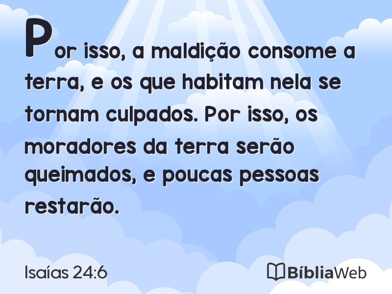 Isaías 24:6 em imagem para compartilhar