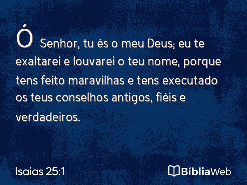Isaías 25:1 em imagem para compartilhar