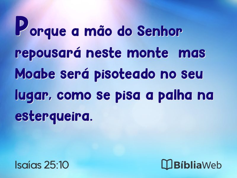Isaías 25:10 em imagem para compartilhar