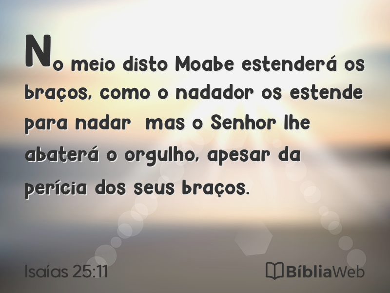 Isaías 25:11 em imagem para compartilhar