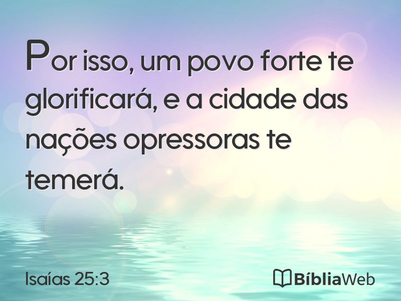 Isaías 25:3 em imagem para compartilhar