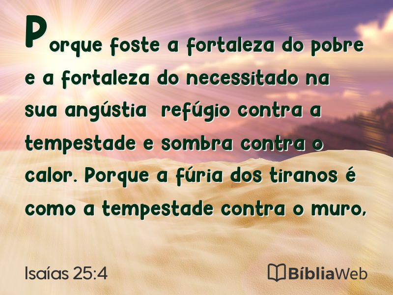 Isaías 25:4 em imagem para compartilhar