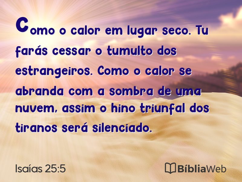 Isaías 25:5 em imagem para compartilhar