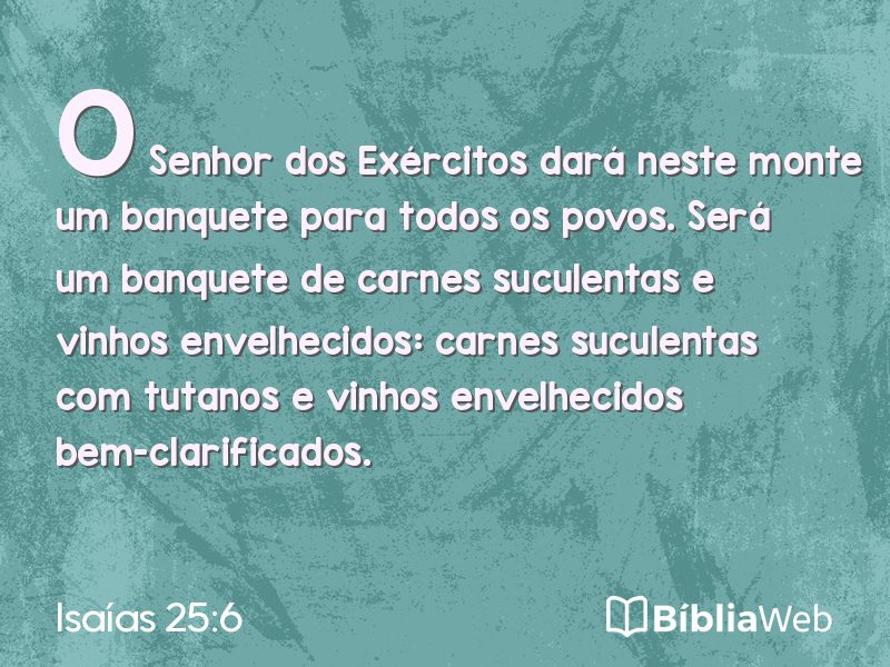 Isaías 25:6 em imagem para compartilhar