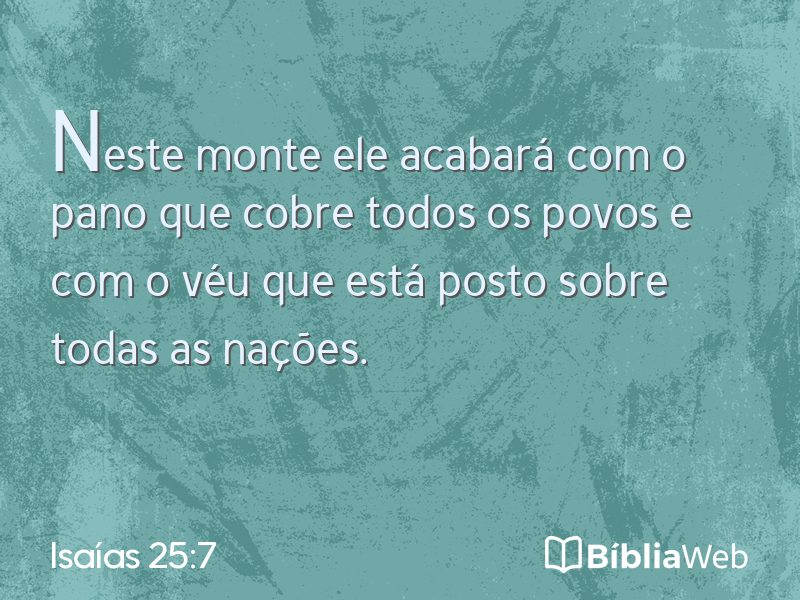 Isaías 25:7 em imagem para compartilhar
