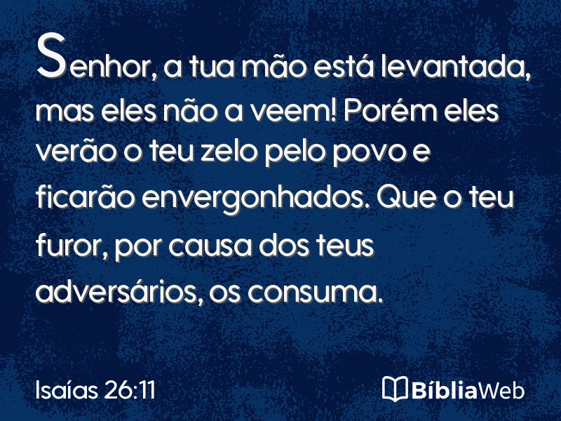 Isaías 26:11 em imagem para compartilhar