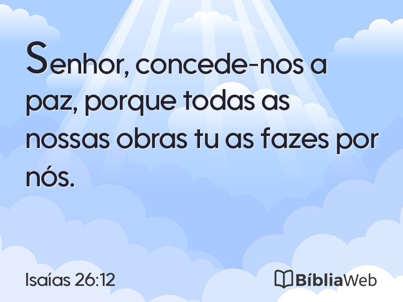 Isaías 26:12 em imagem para compartilhar