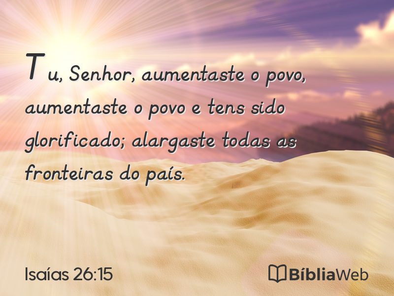 Isaías 26:15 em imagem para compartilhar