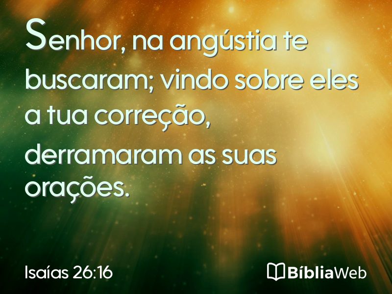 Isaías 26:16 em imagem para compartilhar