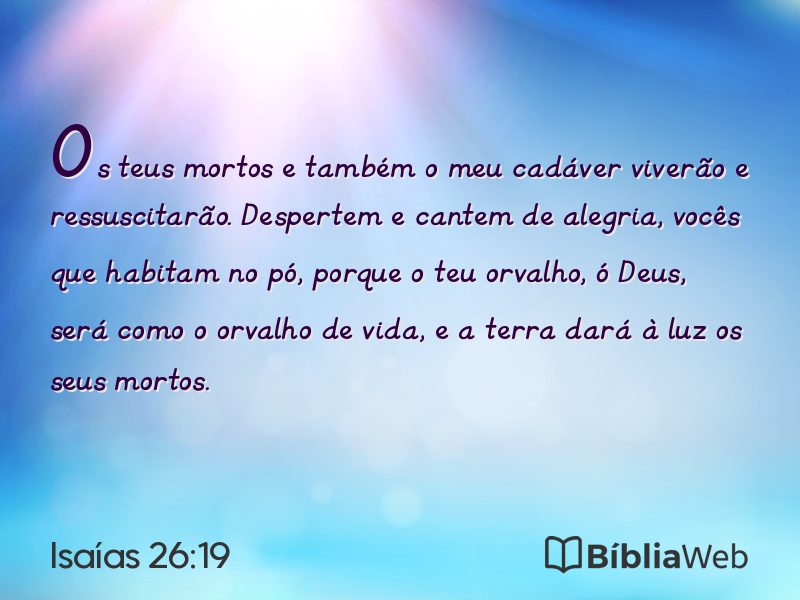 Isaías 26:19 em imagem para compartilhar