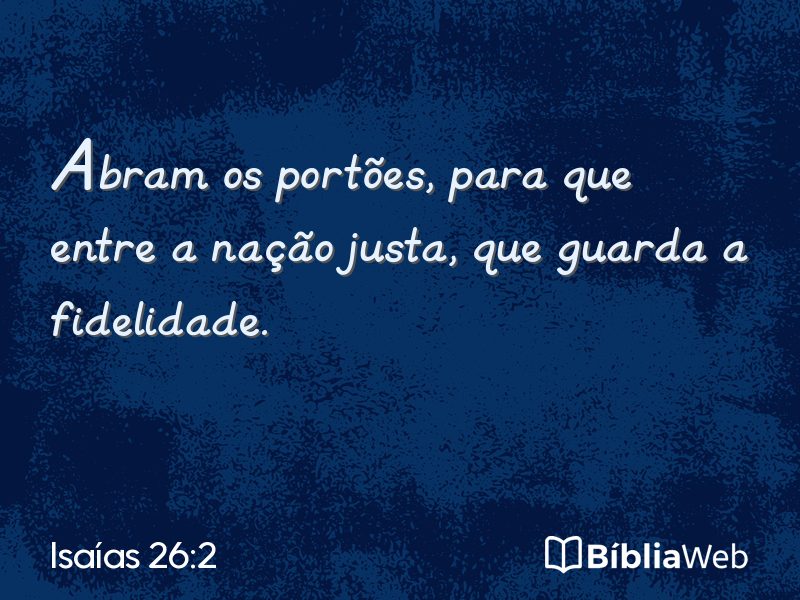 Isaías 26:2 em imagem para compartilhar