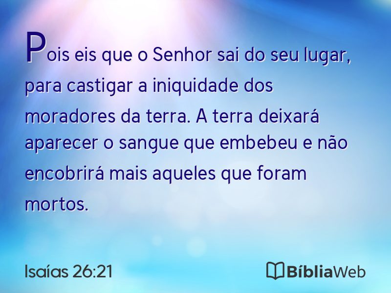 Isaías 26:21 em imagem para compartilhar