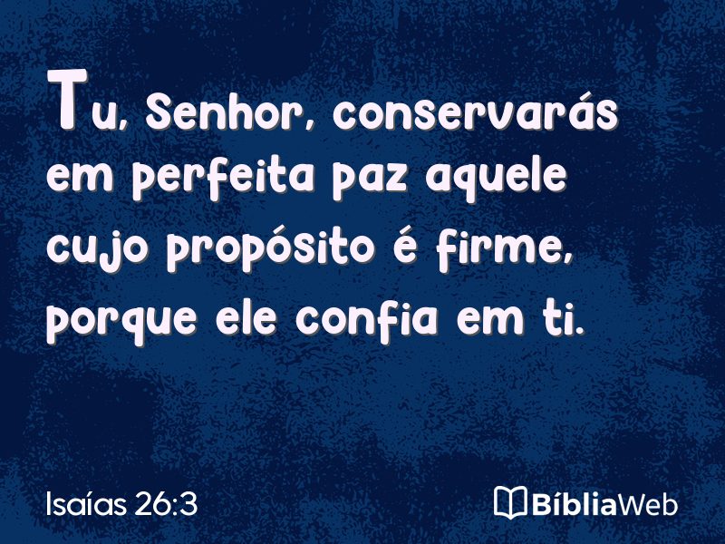 Isaías 26:3 em imagem para compartilhar