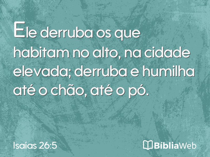 Isaías 26:5 em imagem para compartilhar
