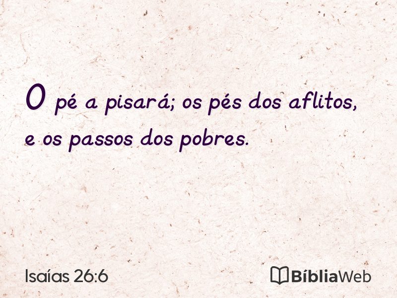Isaías 26:6 em imagem para compartilhar