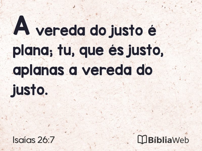 Isaías 26:7 em imagem para compartilhar