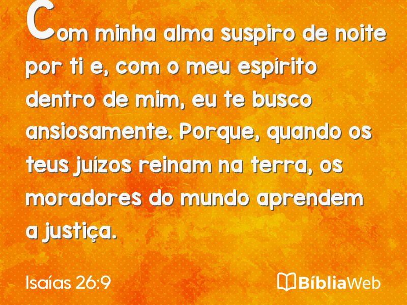 Isaías 26:9 em imagem para compartilhar