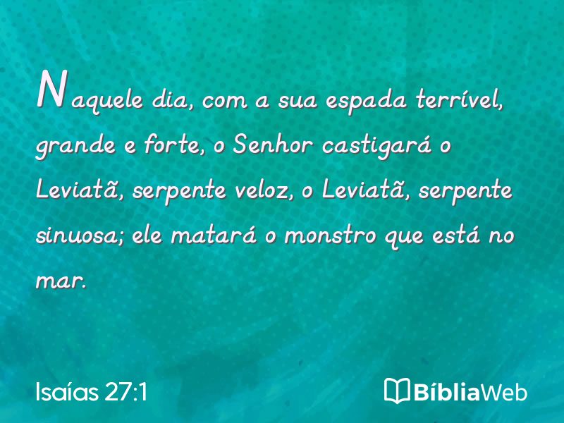 Isaías 27:1 em imagem para compartilhar