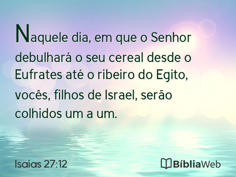 Isaías 27:12 em imagem para compartilhar