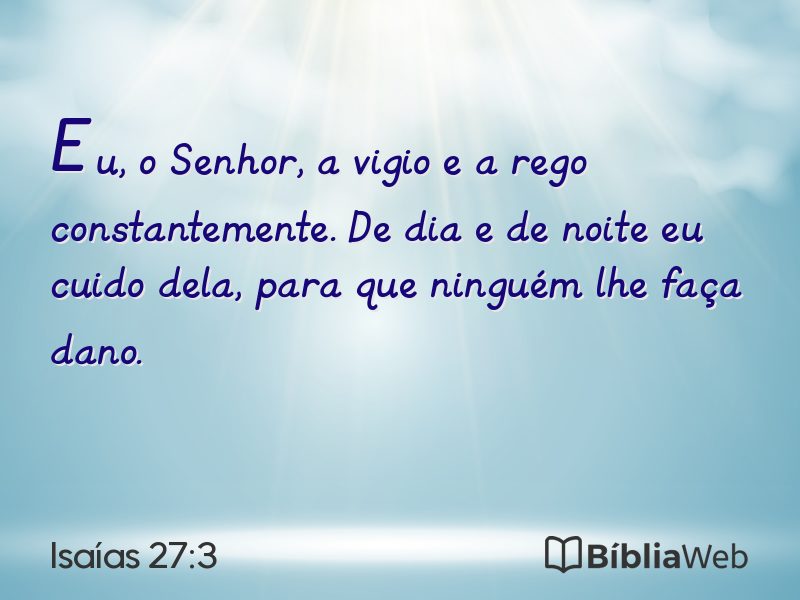 Isaías 27:3 em imagem para compartilhar