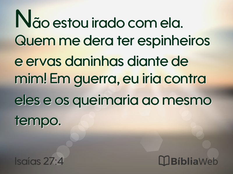 Isaías 27:4 em imagem para compartilhar