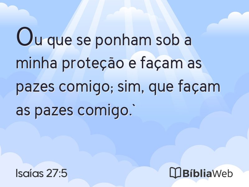 Isaías 27:5 em imagem para compartilhar