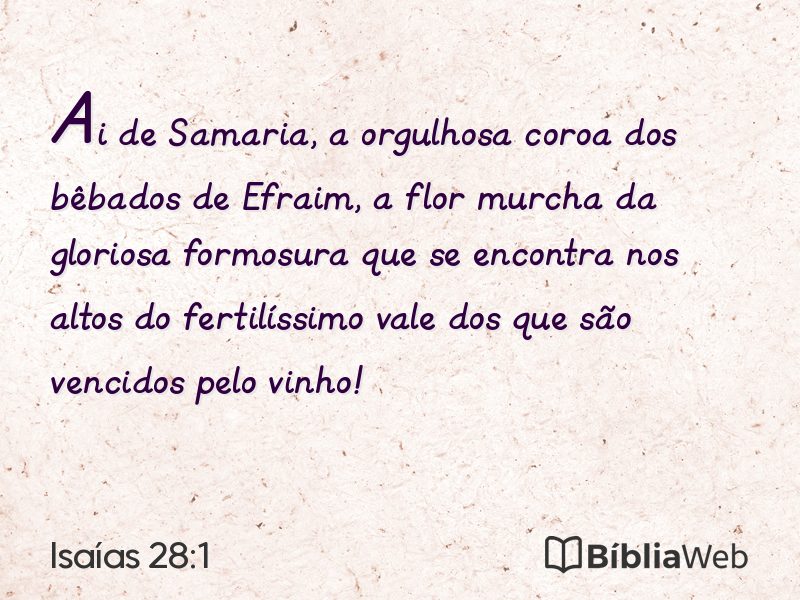Isaías 28:1 em imagem para compartilhar