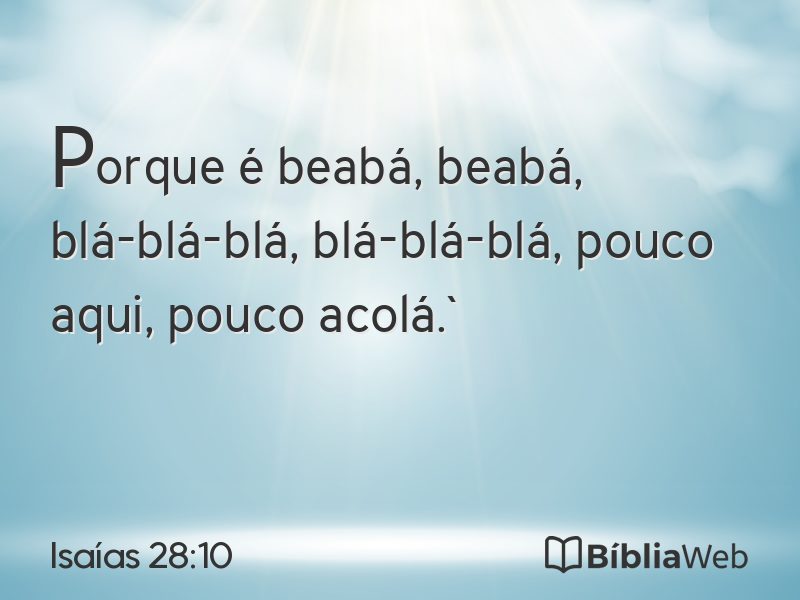Isaías 28:10 em imagem para compartilhar
